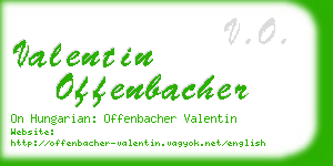 valentin offenbacher business card